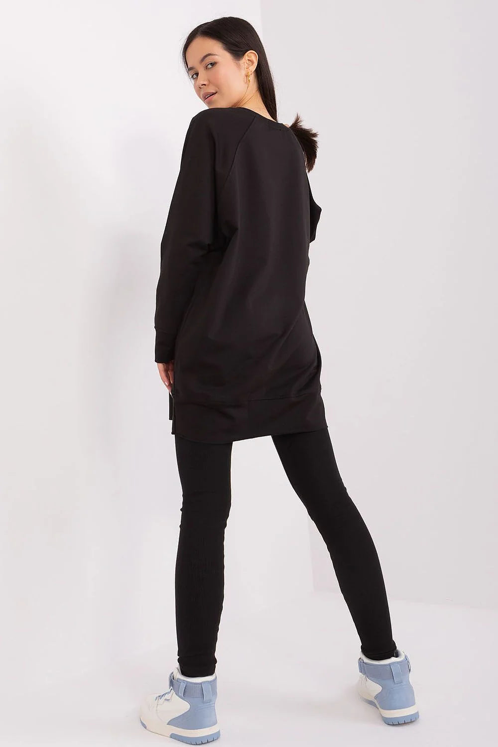 Ensemble pour femme sweat-shirt graphique leggings NYC sportswear casual black white sneakers