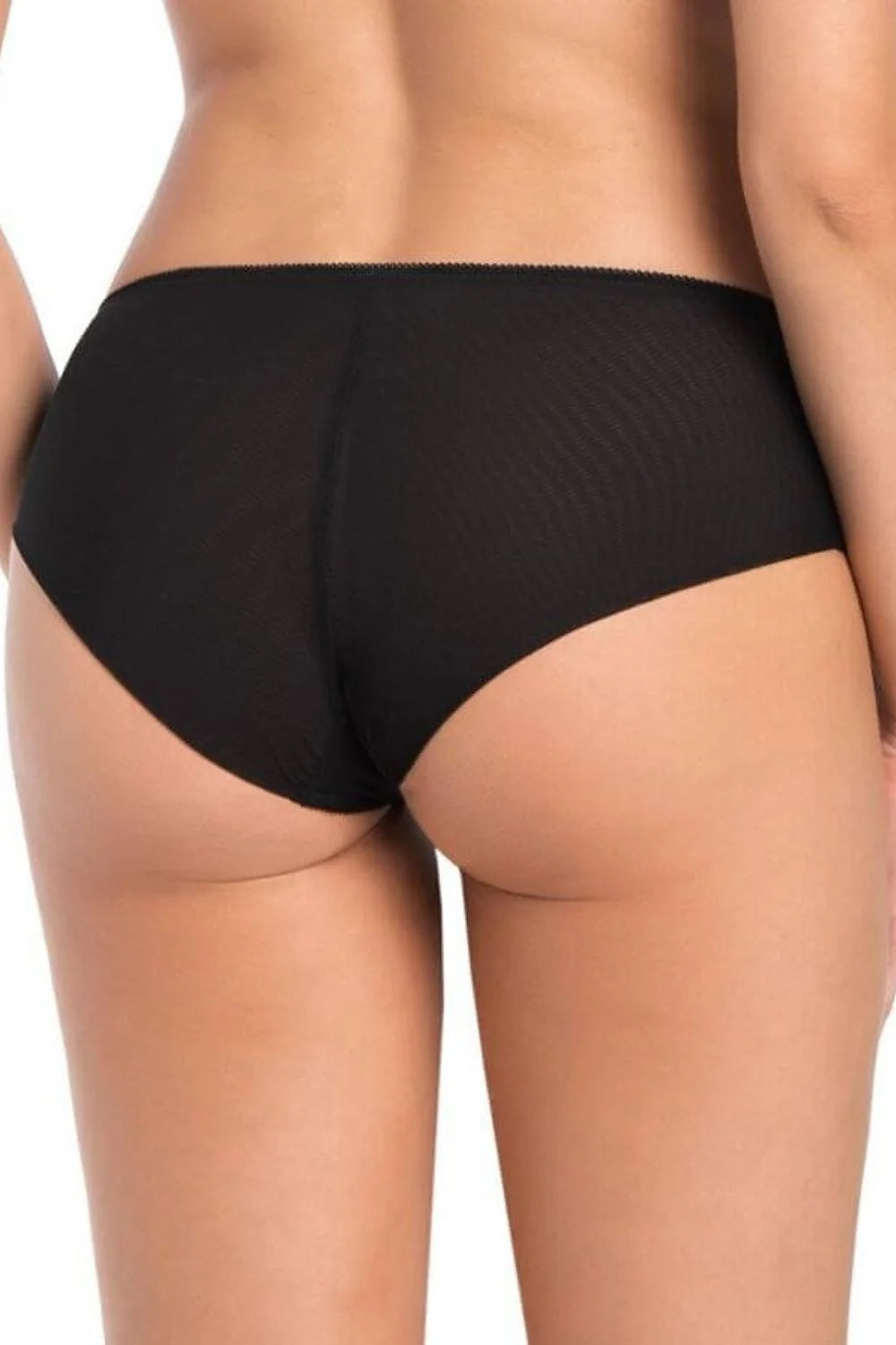 Culotte en dentelle noire pour femme, style élégant et sensualité, tulle transparent, motifs floraux, coupe taille basse, confort et ajustement parfait
