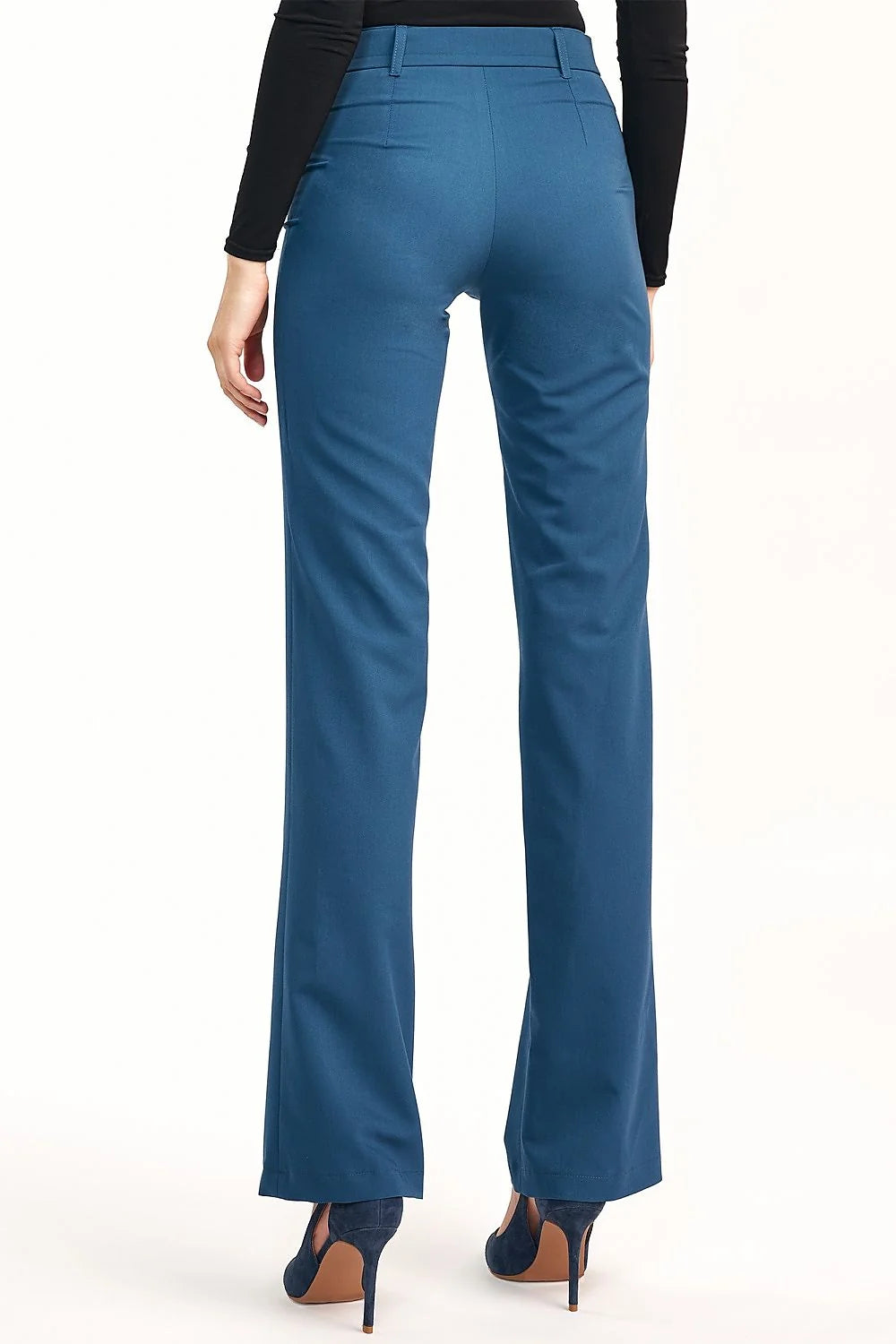 Pantalon femme taille haute rouge corail jambes larges chic élégant bureau confort tendance