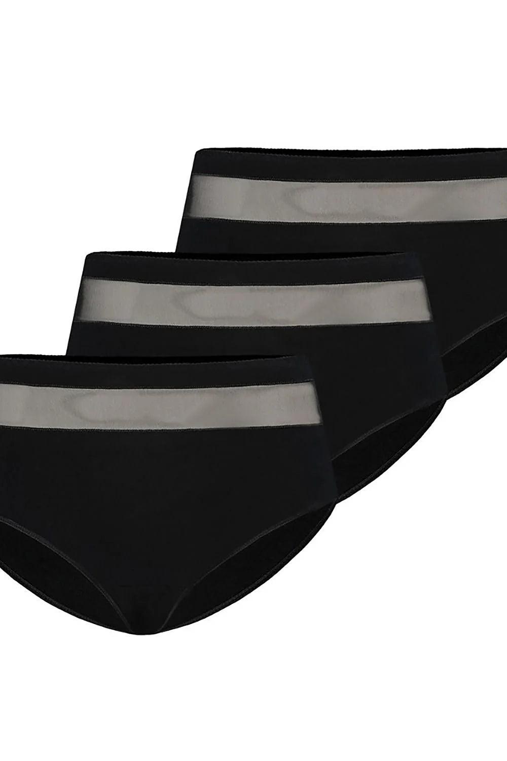 Culottes haute Teyli modernes élégantes coton élasthanne noir beige bandes transparentes maintien confort femmes