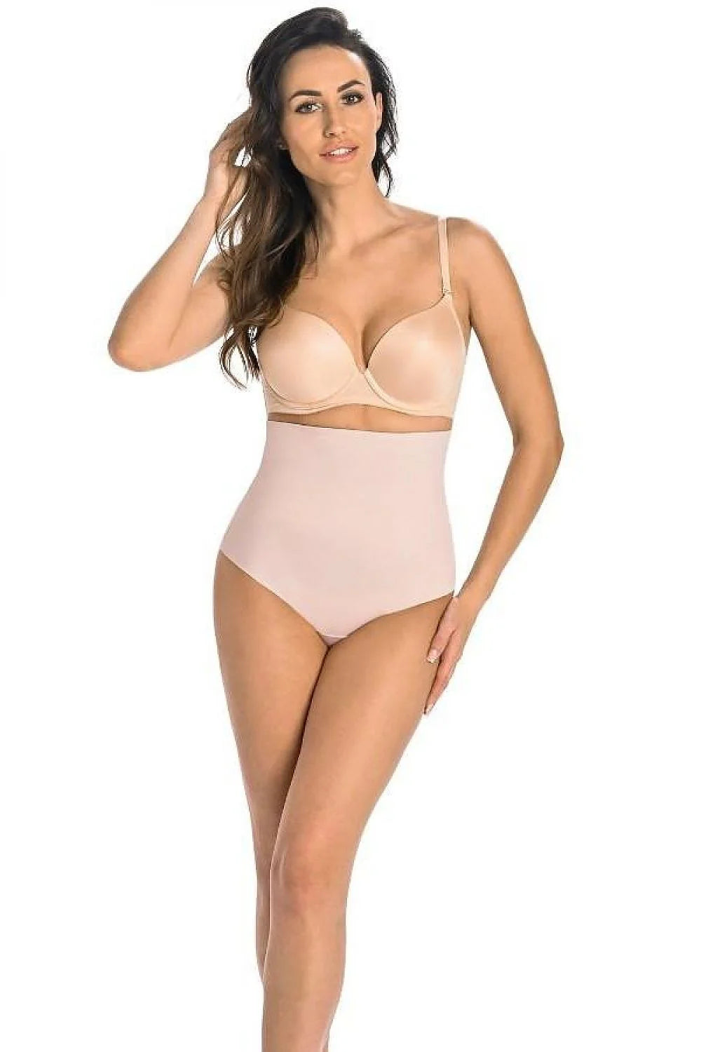Culotte gainante⼥ nue beige sans couture matière élastique haute qualité contour corps lisse silhouette affiner femmes