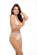 Set de lingerie femme élégant en dentelle floral高 taille S/M/L Hanche 92-100 cm