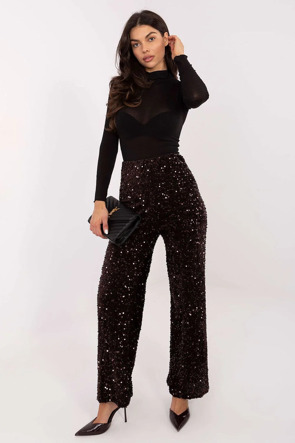 chemise manches longues col roulé fine maille noire stretch cachemire viscose nylon élasthanne douce ajustée moulante