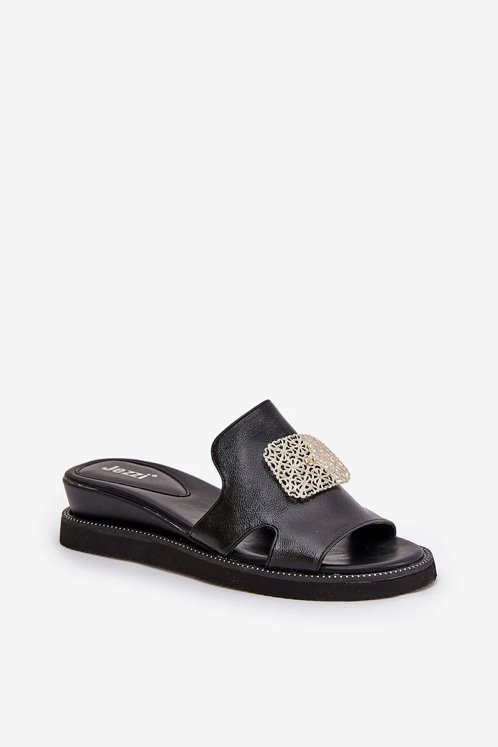 Sandales pour femmes Jezzi simili cuir design audacieux talon compensé confort élégance sandales ouvertes style moderne été printemps
