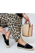 espadrille Solea noire toile suède zircons strass semelle jute tressée caoutchouc bout renforcé beige surpiqûres contrastées casual chic estival confortable
