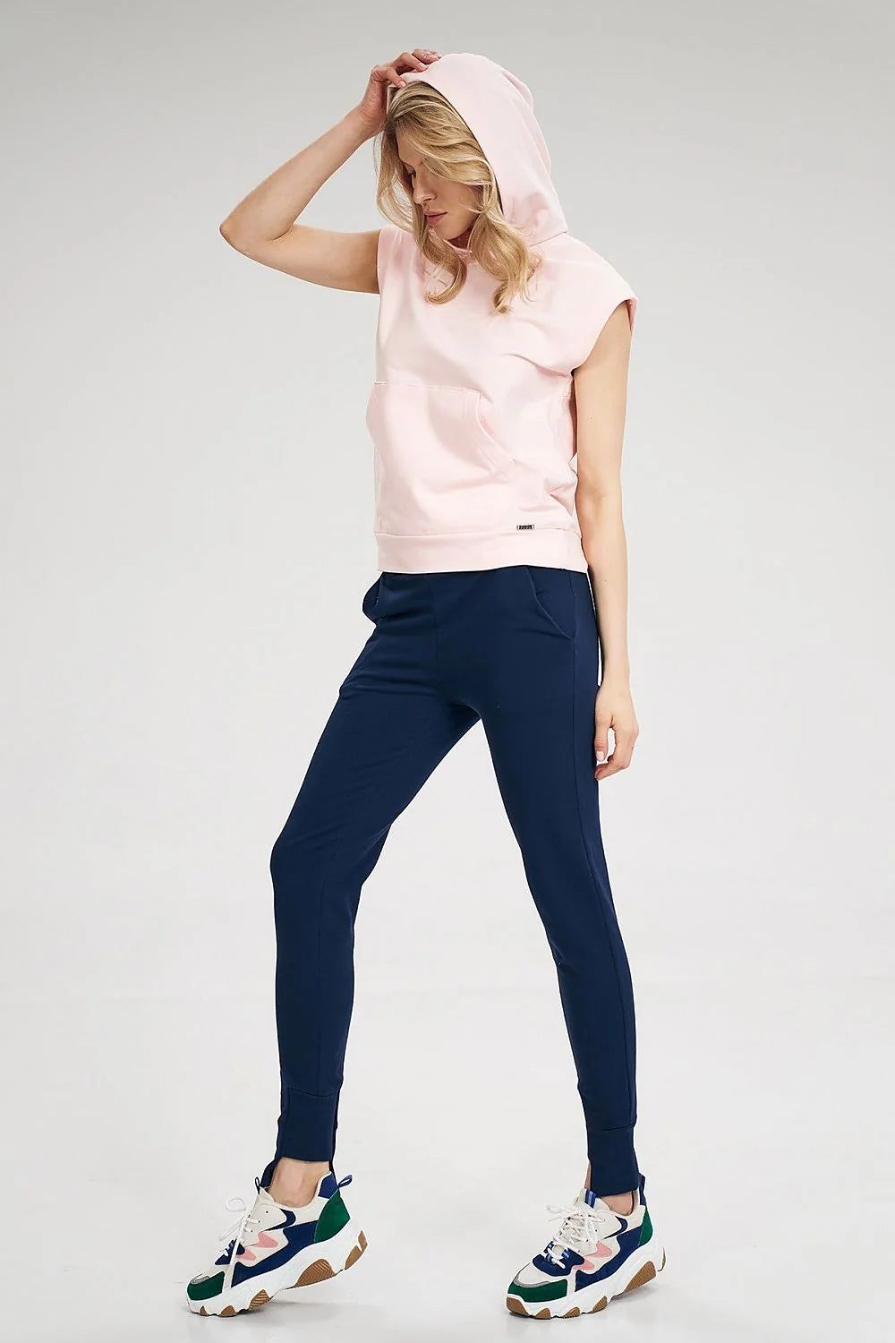 Pantalon de jogging coton violet décontracté ajusté pour look sportif confortable au quotidien femmes