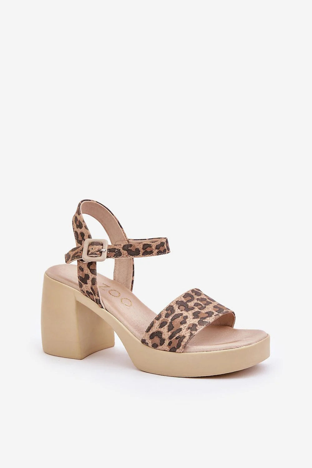 Sandales à talons block femmes imprimé léopard cuir naturel semelle confortable occasionnels robes jupes talon 8.5cm plateforme 2.5cm