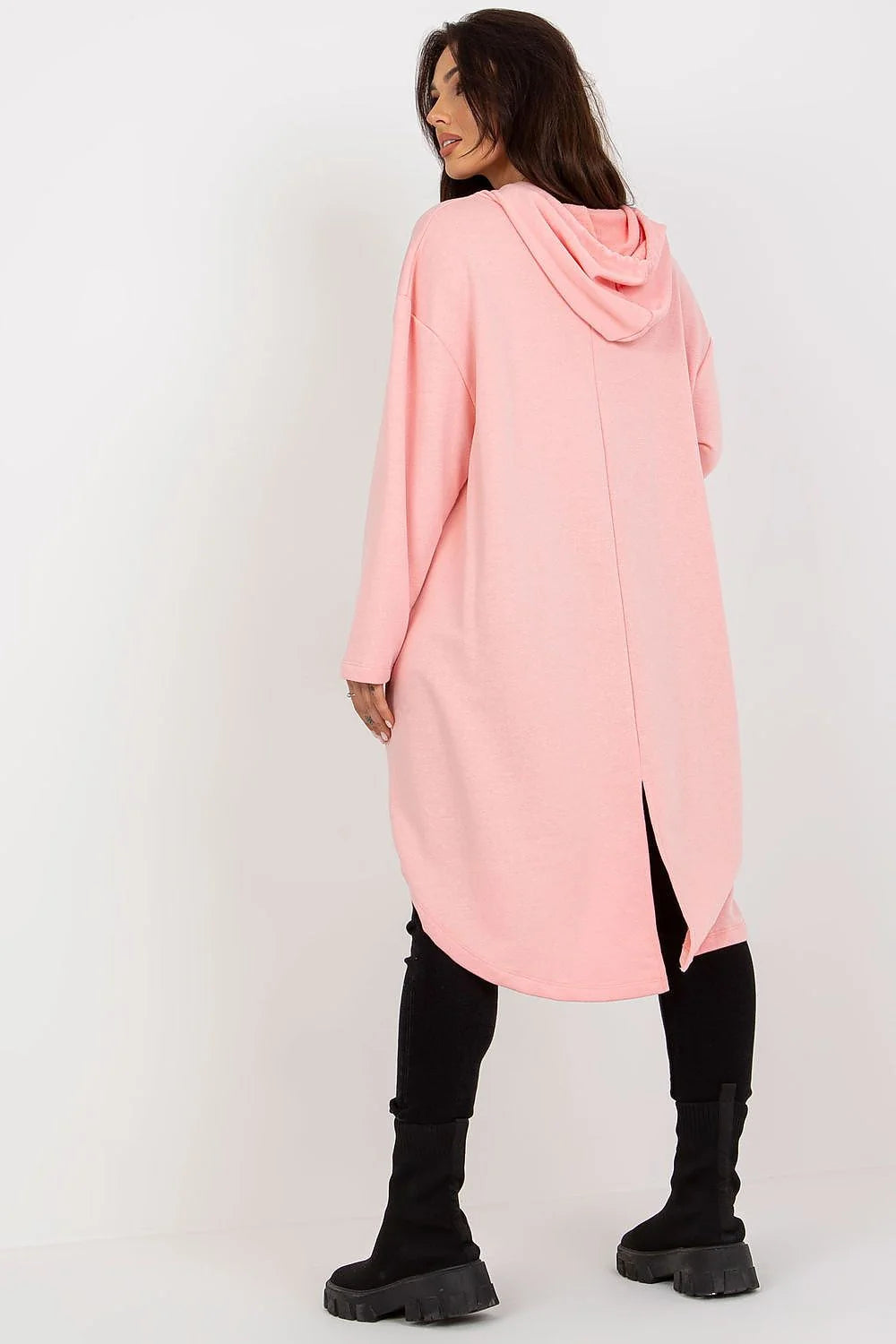 Sweatshirt pour femme Fancy rose pâle oversize capuche manches longues graphic print
