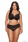 Soutien-gorge et culotte féminin en dentelle noire, style balconnet, maintien renforcé, coupe élégante, lingerie haut de gamme, conforturable, parfaite pour les occasions spéciales ou quotidiennes