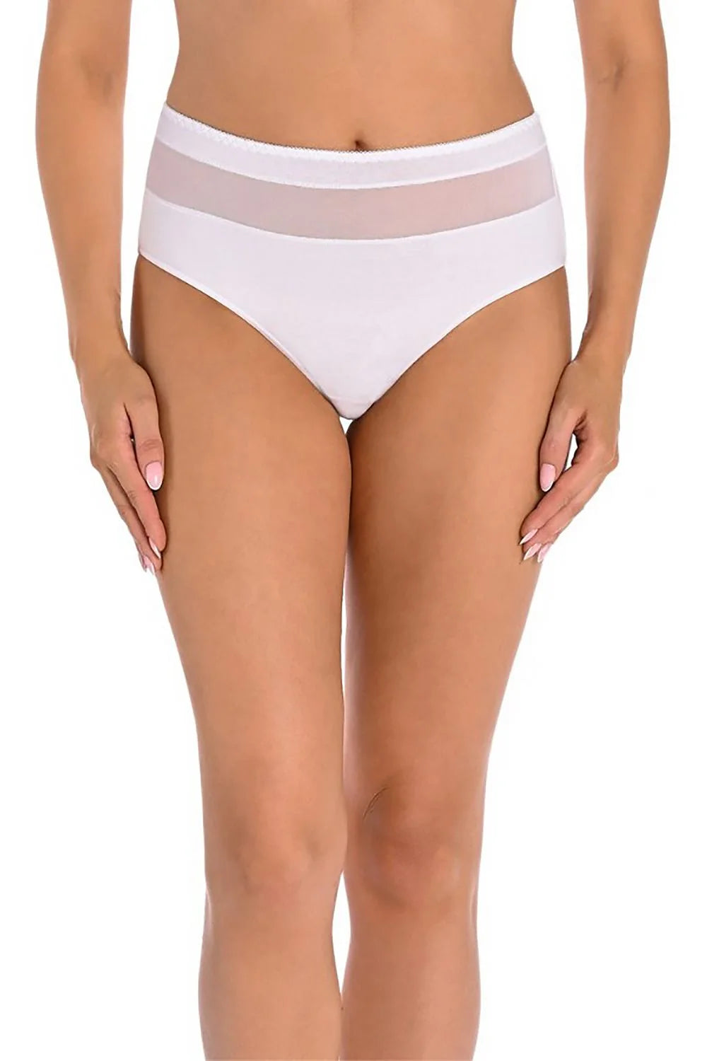 Culottes féminines en coton haute qualité double couche large bande transparente style moderne taille haute femme