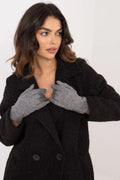 Gants élégants pour femmes en coton et polyester, style classique, boutons décoratifs, fleur brodée, usage hiver automne, chic et confortable