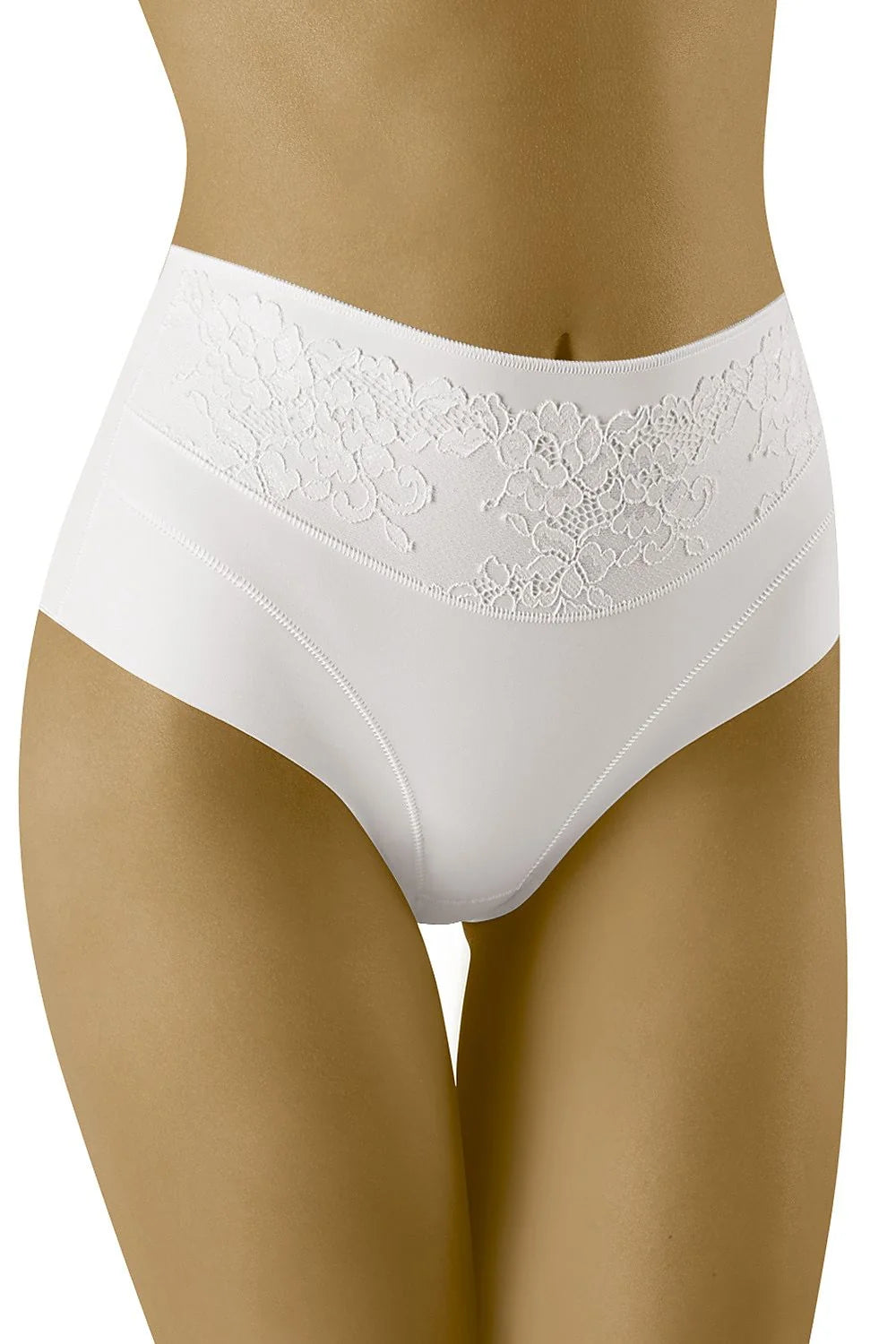 Culotte haute Wolbar taille ajustable dentelle microfibre noire femmes maintien confortable ajustement parfait gainage silhouette féminine