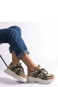 Baskets pour femmes style urbain beige kaki blanc cuir synthétique respirant confortable lacets ajustables