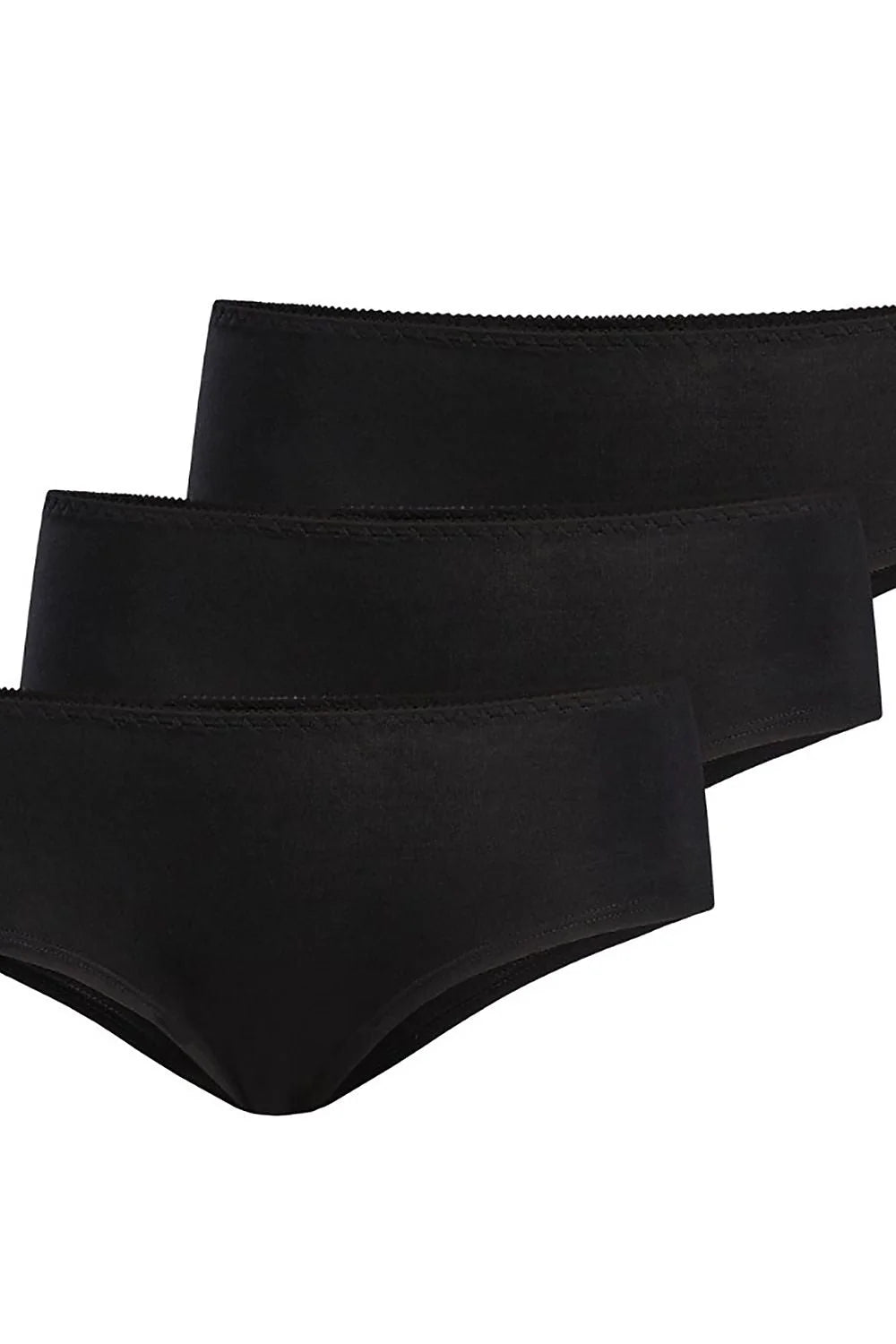 Ensemble de culottes brésiliennes en bambou noir pour femmes, XS-XXL, doux et hypoallergénique, sans coutures visibles, 3 pièces par lot