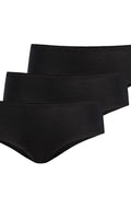 Ensemble de culottes brésiliennes en bambou noir pour femmes, XS-XXL, doux et hypoallergénique, sans coutures visibles, 3 pièces par lot