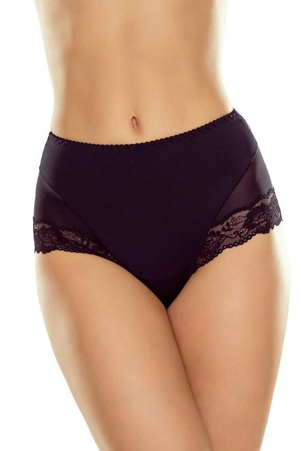 Culottes taille haute en dentelle noire microfibre douce femmes confort élégance soutien optimal occasion spéciale lingerie féminine