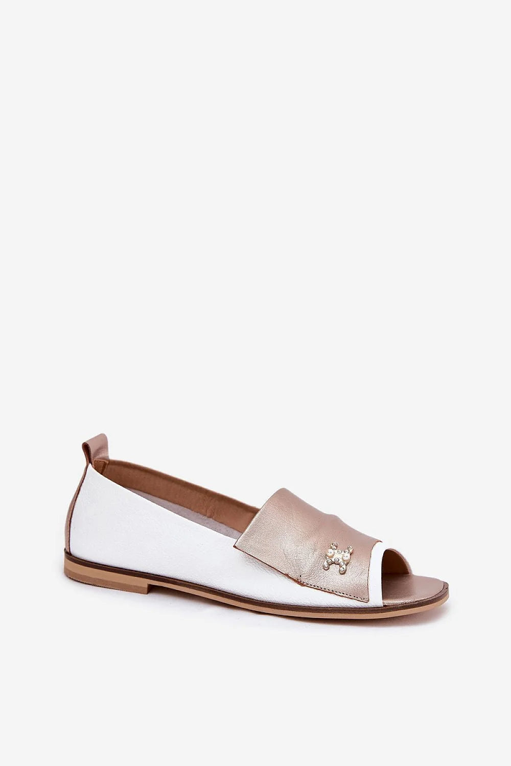 Sandales femmes élégantes été 2023 cuir synthétique peep toe doré blanc confortable occasionnels soirée quotidien