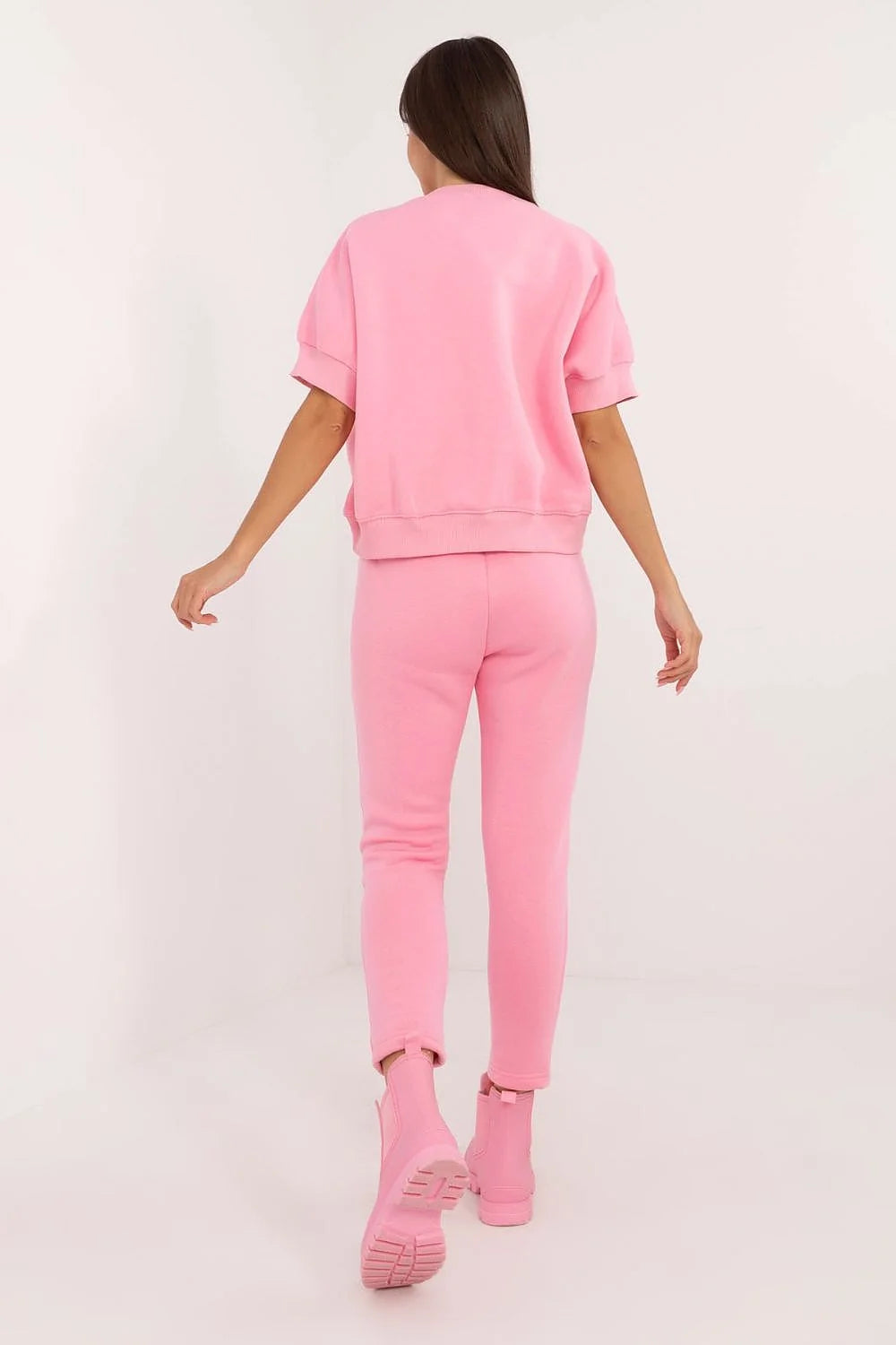 Ensemble sweatshirt et pantalon femme veste coordonnée couleur rose tendance coupe moderne matières confortables