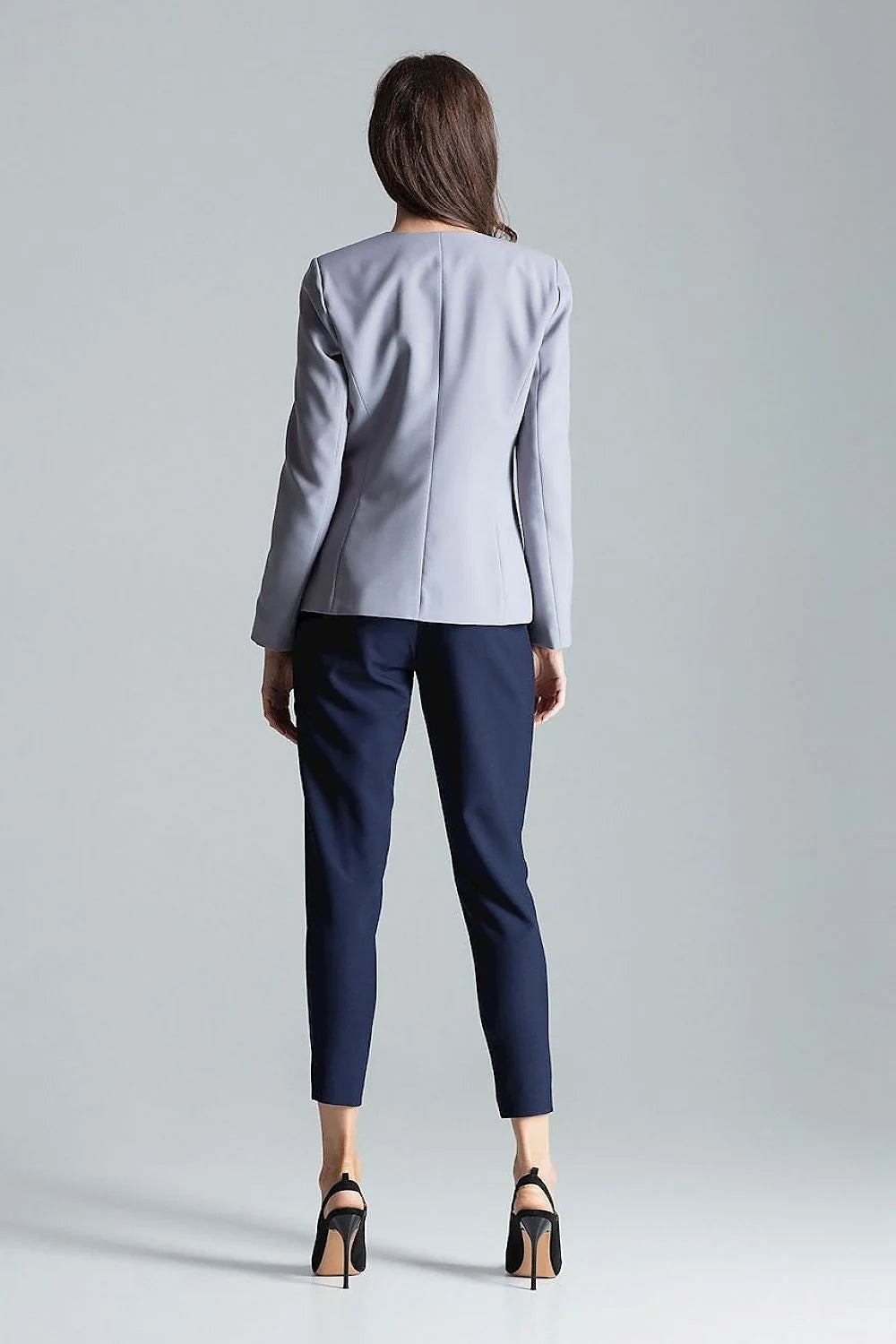 Veste tailleur femme rouge polyester élasthanne élégante ajustée manches longues professionnelle réunions formelles