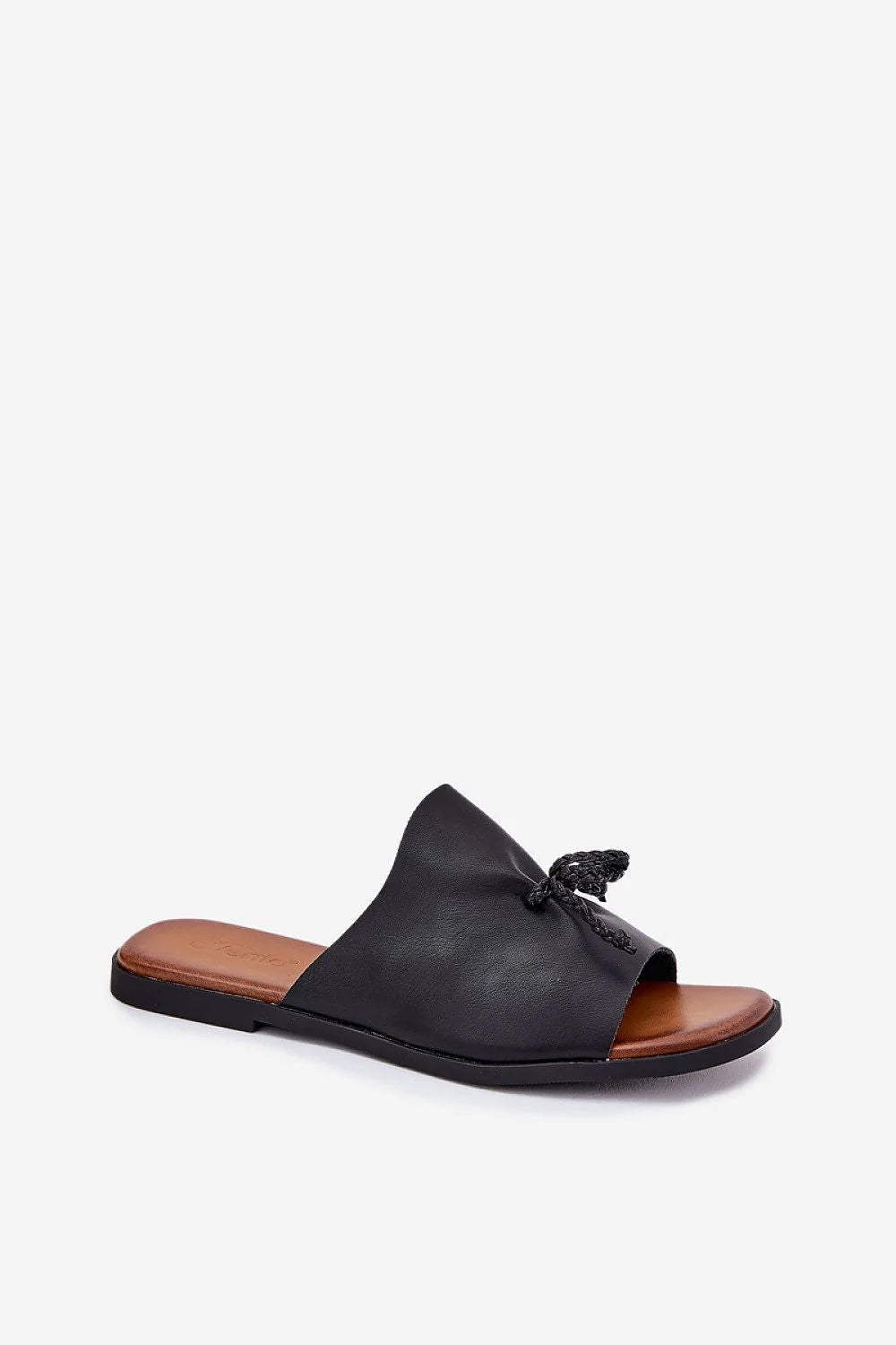 Sandales femmes cuir artificiel design moderne minimaliste noeud corde talon plat summer shoes style chic casual