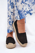 Espadrille Vinceza pour femme été 2023 textile noir jute corde bout arrondi design élégant style intemporel confort respirable
