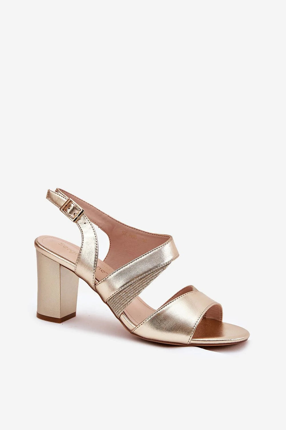 Sandales femme talons hauts dorées lanières croisées boucle cheville cuir artificiel confort moderne occasion spéciale été soirées