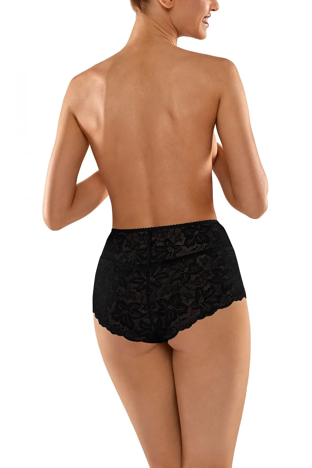 Culottes en dentelle florale taille haute élégantes et confortables pour femmes motifs transparents魅