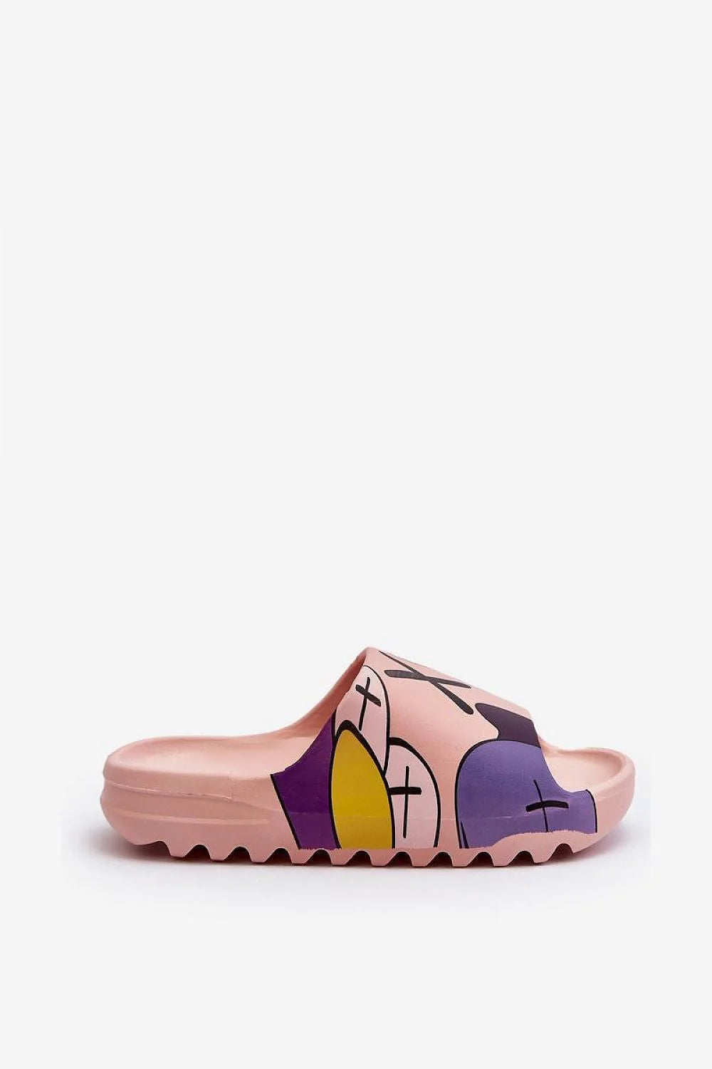 Sandales décontractées style artistique motifs graphiques semelle épaisse caoutchouc femme été sandales tongs colorées