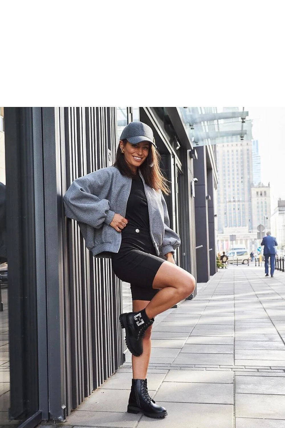 Bottes militaires femmes cuir noir style combat laçage métallique ornement zircons éclat élevé confort semelle caoutchouc