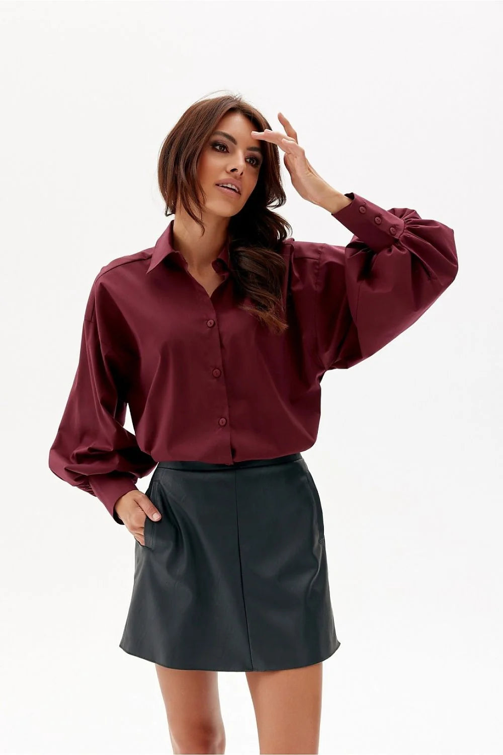 Jupe courte Roco Fashion similicuir élégance audacieuse look sophistiqué trapèze ceinture renforcée mini longueur élastique poches latérales doublée femme