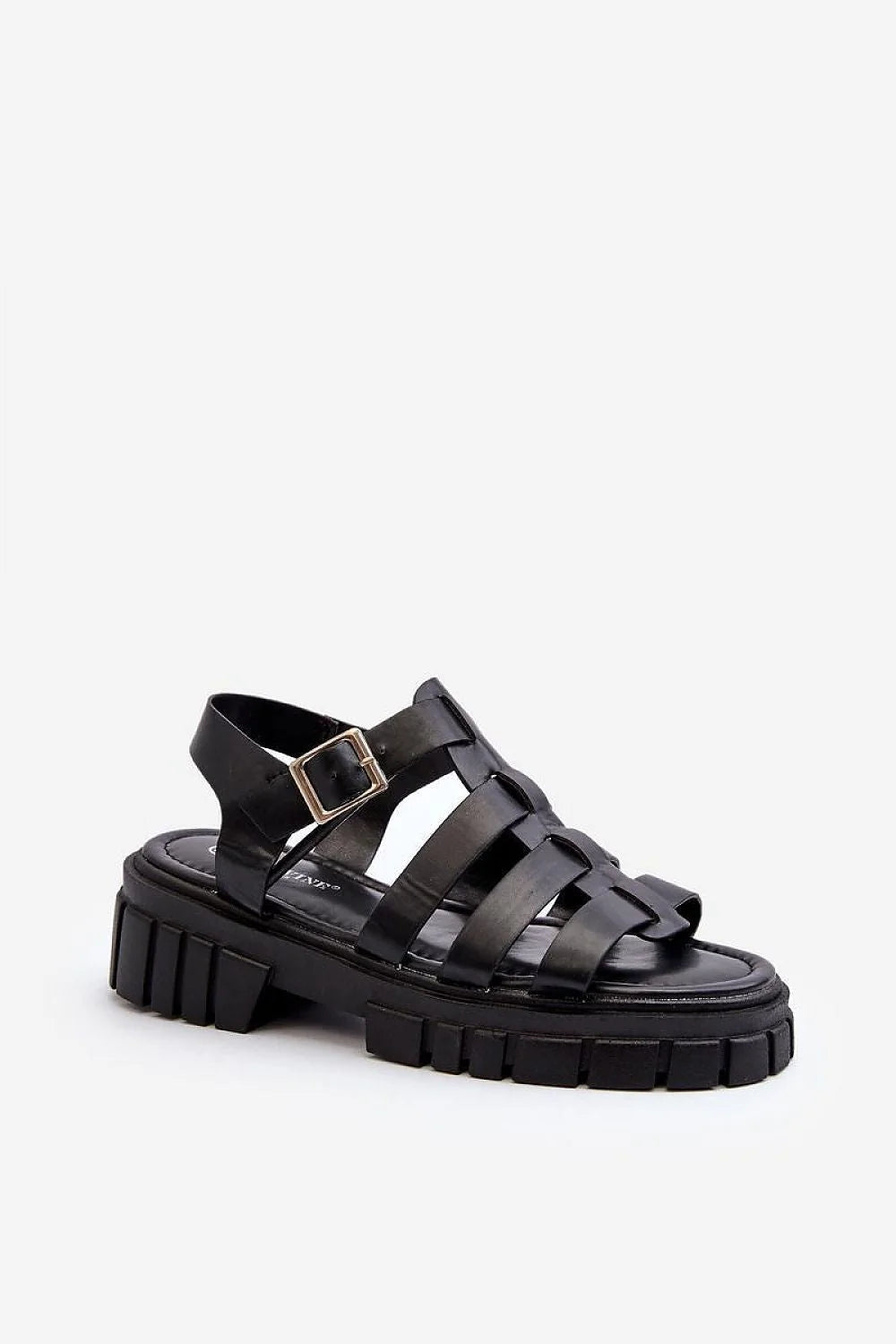 Sandales pour femmes design moderne audacieux cuir artificiel plateforme épaisse style gladiateur été occasionnels confortables