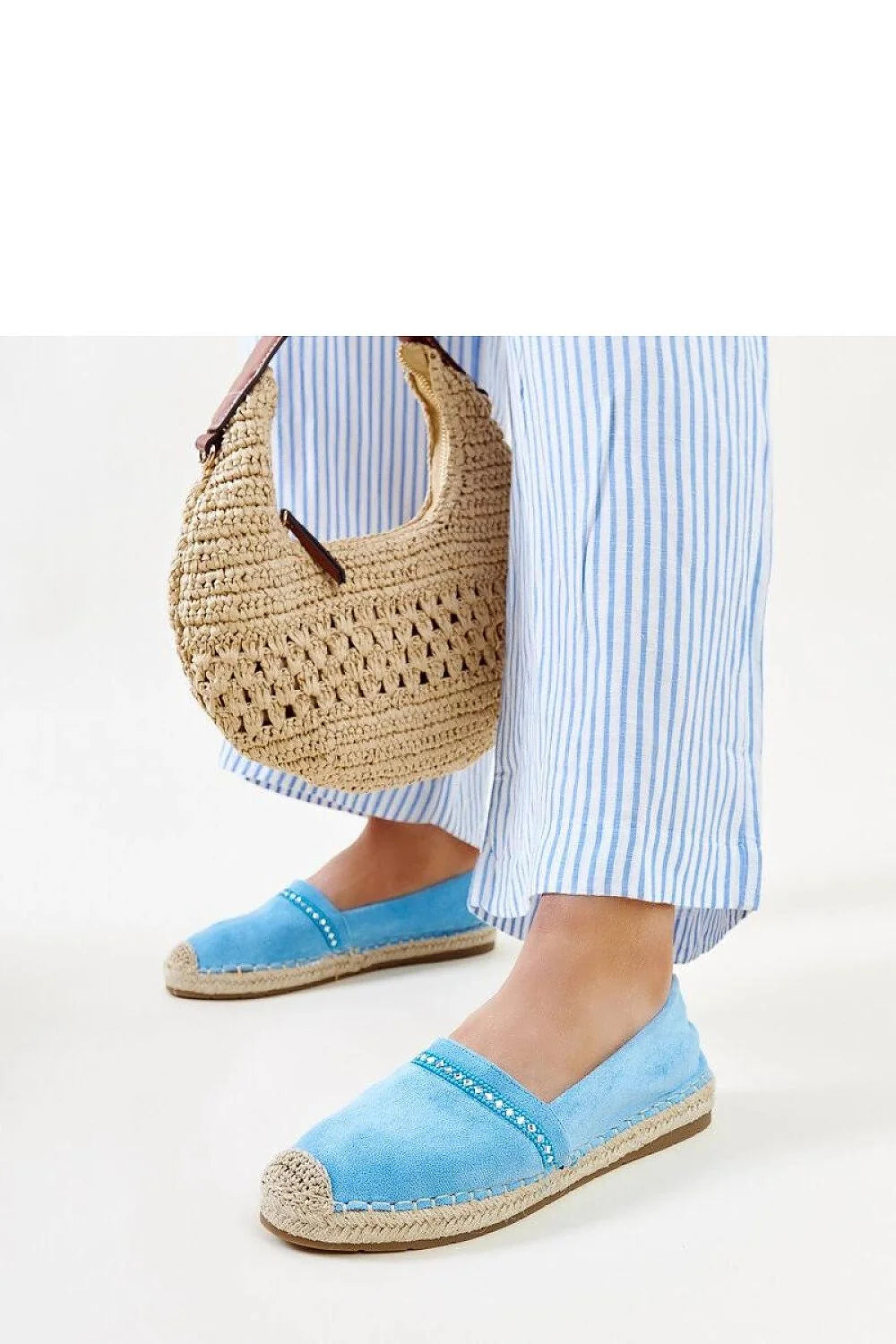 Espadrille Solea bleu ciel en toile corde tressée slip-on confortable été femme