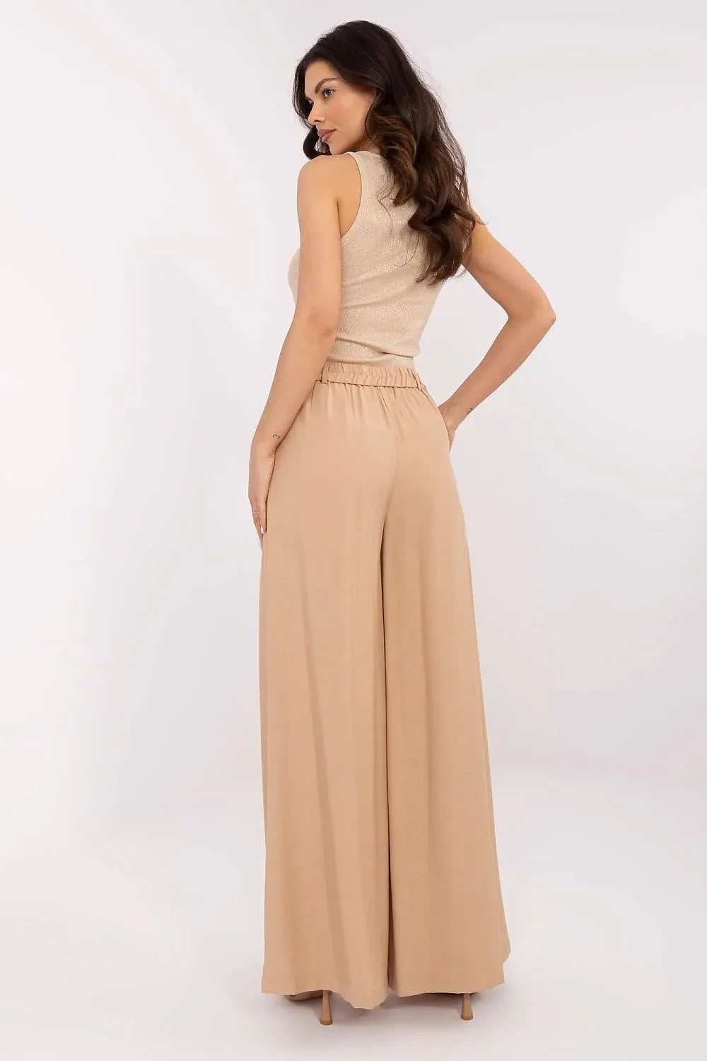 Pantalon femme élégant large taille haute palazzo viscose haute qualité occasion spéciale travail quotidien