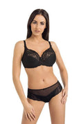 Ensemble de lingerie pour femmes en dentelle noire floral longue durée de vie soutien-gorge emboîtant culotte classique matière douce polyamide dentelle fleurie