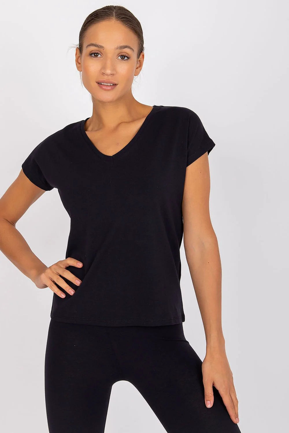 Ensemble T-shirt et Leggings Casual Sportif Coton Elasthanne Femme