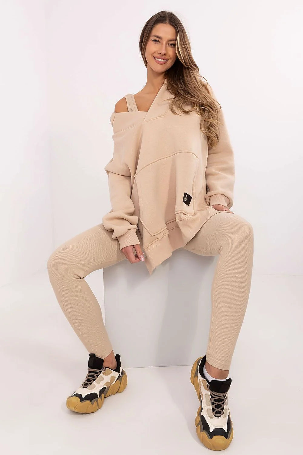 Ensemble féminin décontracté hoodie leggings sweat capuche jogging femme