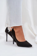 Talons hauts élégants style classique daim écologique pointu finitions luxueuses confort soirée occasion spéciale femme