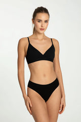 culotte bambou classique noire minimaliste bikini respirante douce hypoallergénique antibactérienne thermorégulatrice stretch légère confortable maintien discret invisible