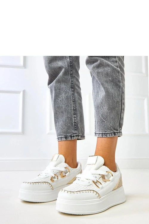 baskets femme plateforme 5cm cuir écologique blanc beige mesh suédine lacets blancs oeillets dorés tresse avant bout rond confortable urbaine