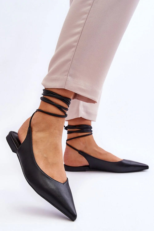 Ballerines plates design élégant cuir écologique lanières ajustables talon plat semelle antidérapante femmes occasion décontractée