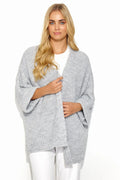 Cardigan Makadamia pour Femme en Maille Acrylique et Polyamide, Style Décontracté Moderne, Coupe Amples Manches Longues sans Boutons