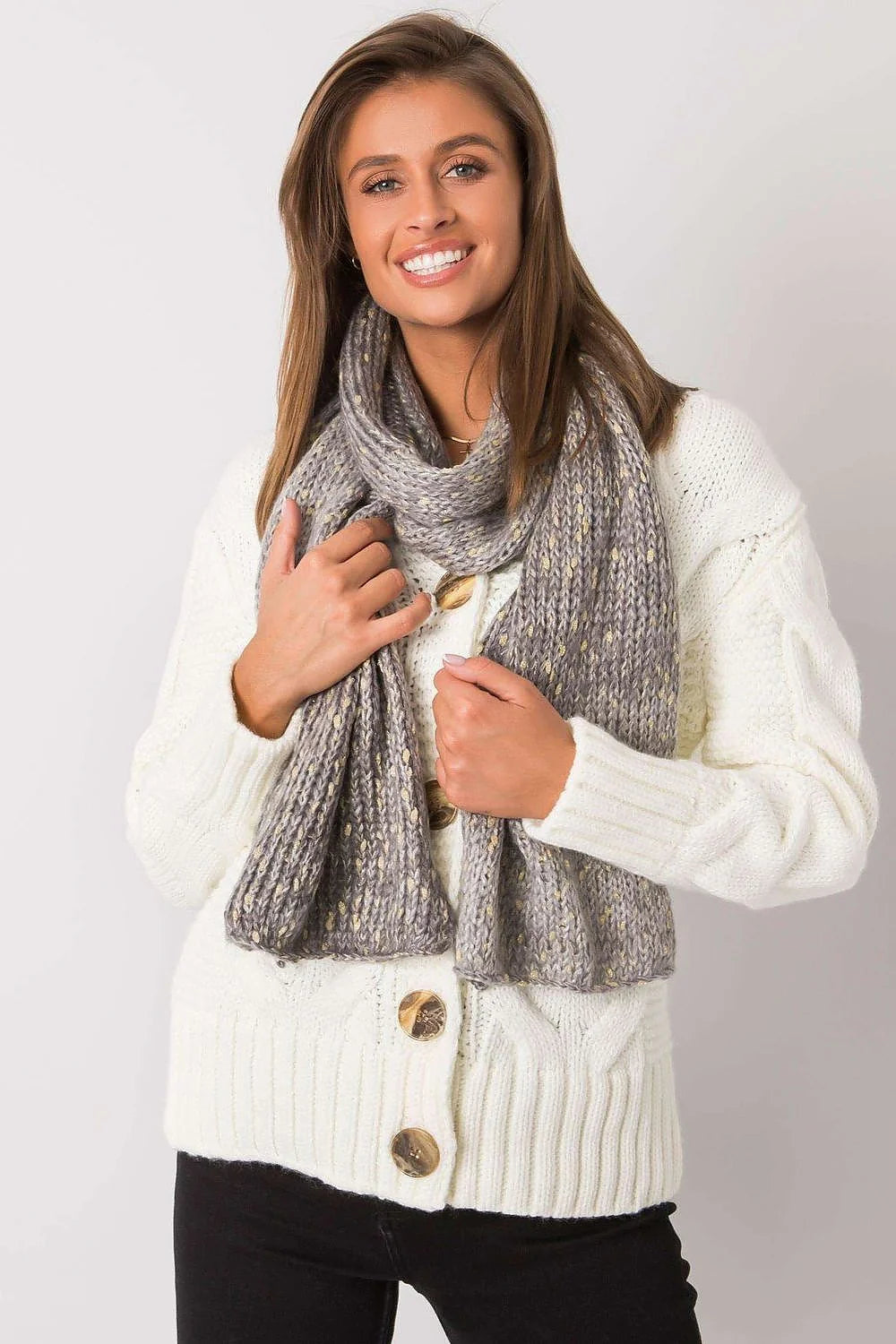 Écharpe châle tubulaire acrylique élégante torsadée chaude douce pour un hiver stylé et confortable