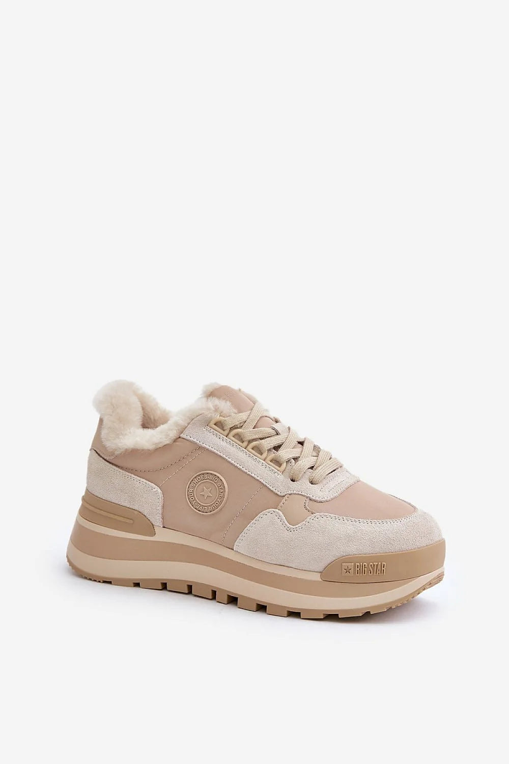 Chaussures de sport pour femmes style moderne élégant Big Star fourrure automne-hiver confortable coupe basse