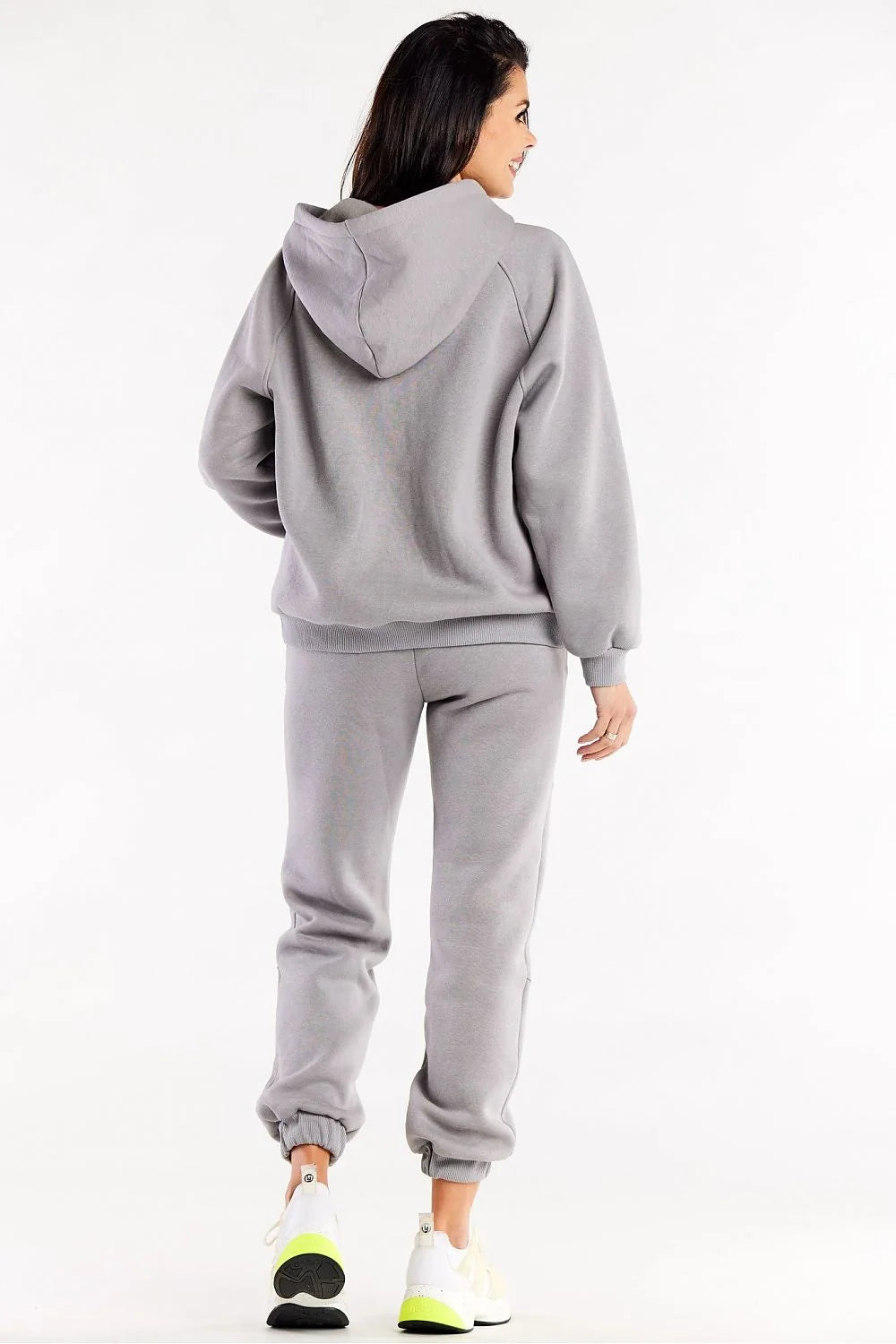 Pantalon survêtement femme décontracté modern élégant coton 95% élasthanne 5% ample ceinture élastique poches latérales bordures côtelées style sportif