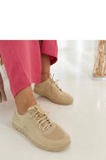 Baskets décontractées Erminio tige en maille respirante beige semelle caoutchouc femme collection été 2023