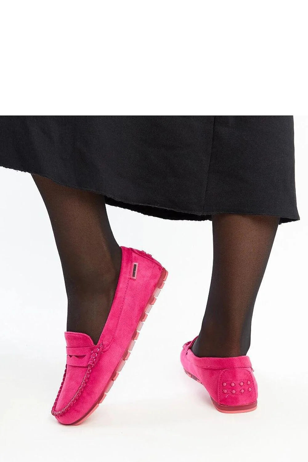 Moccasins Solea nubuck rose foncé confortables style épuré sans lacets semelle caoutchouc adhérence chic moderne femmes