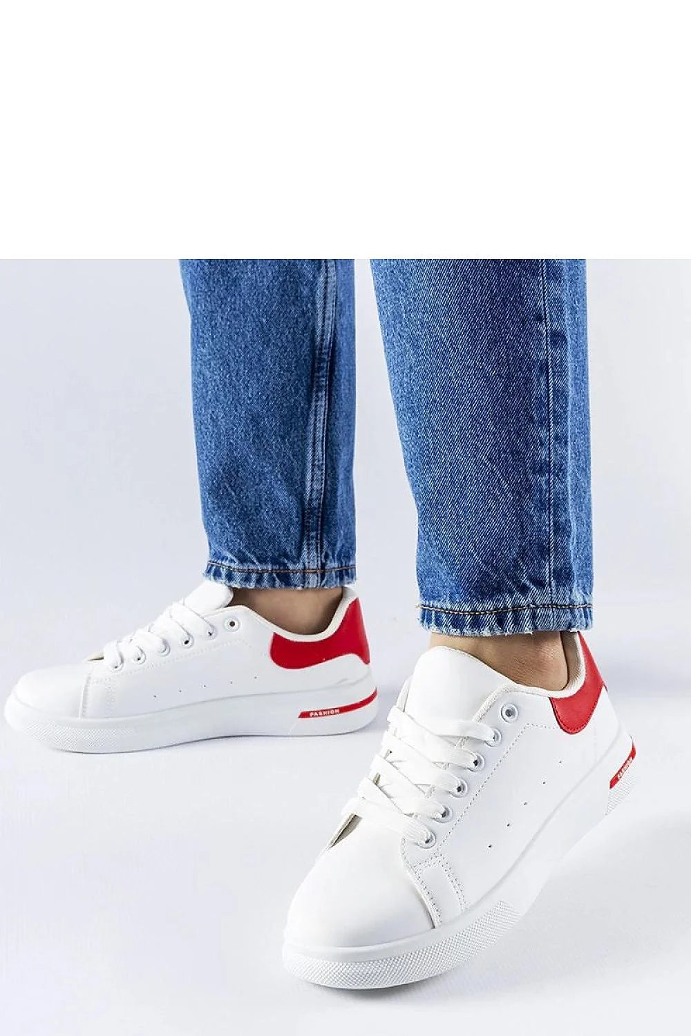 Baskets Solea pour femmes modernes élégantes blanches rouges low-top cuir confortables été sportswear minimaliste tendance
