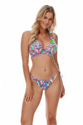 Soutien-gorge bikini nageur Lupo Line triangle géométrique couleurs vives elasthanne polyamide maintien excellent confort total