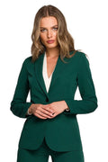 Blazer femme Stylove vert émeraude classique élégant veste ajustée doublée élasthanne polyester viscose taille L M S XL XXL