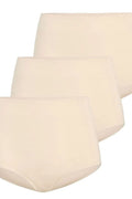 Culottes pour femmes en coton Taille haute beige Lot de 3 XS-5XL inconfortables maintien sécurisant